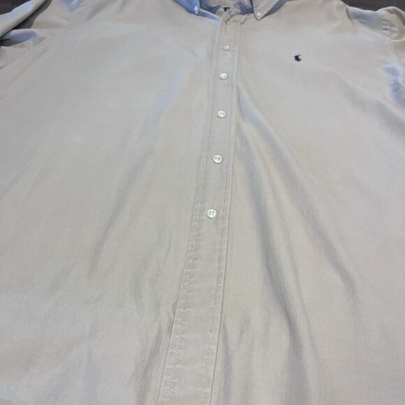 Polo Ralph Lauren Long Sleeve Shirt Mens XL Tan Blake Silk Blend Button Pony - Picture 3 of 10